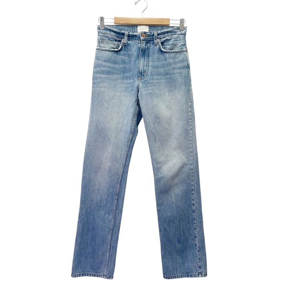 DÔEN Jeans Women’s Size 26 Mid Rise Straight Leg Medium Wash Made USA Denim Doen - Picture 2 of 12